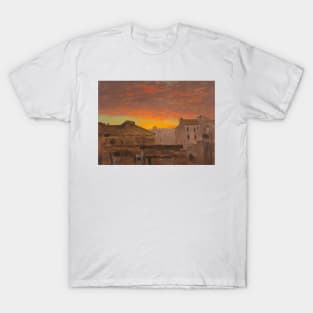 Rome, Rooftops at Sunset by Frederic Edwin Church T-Shirt